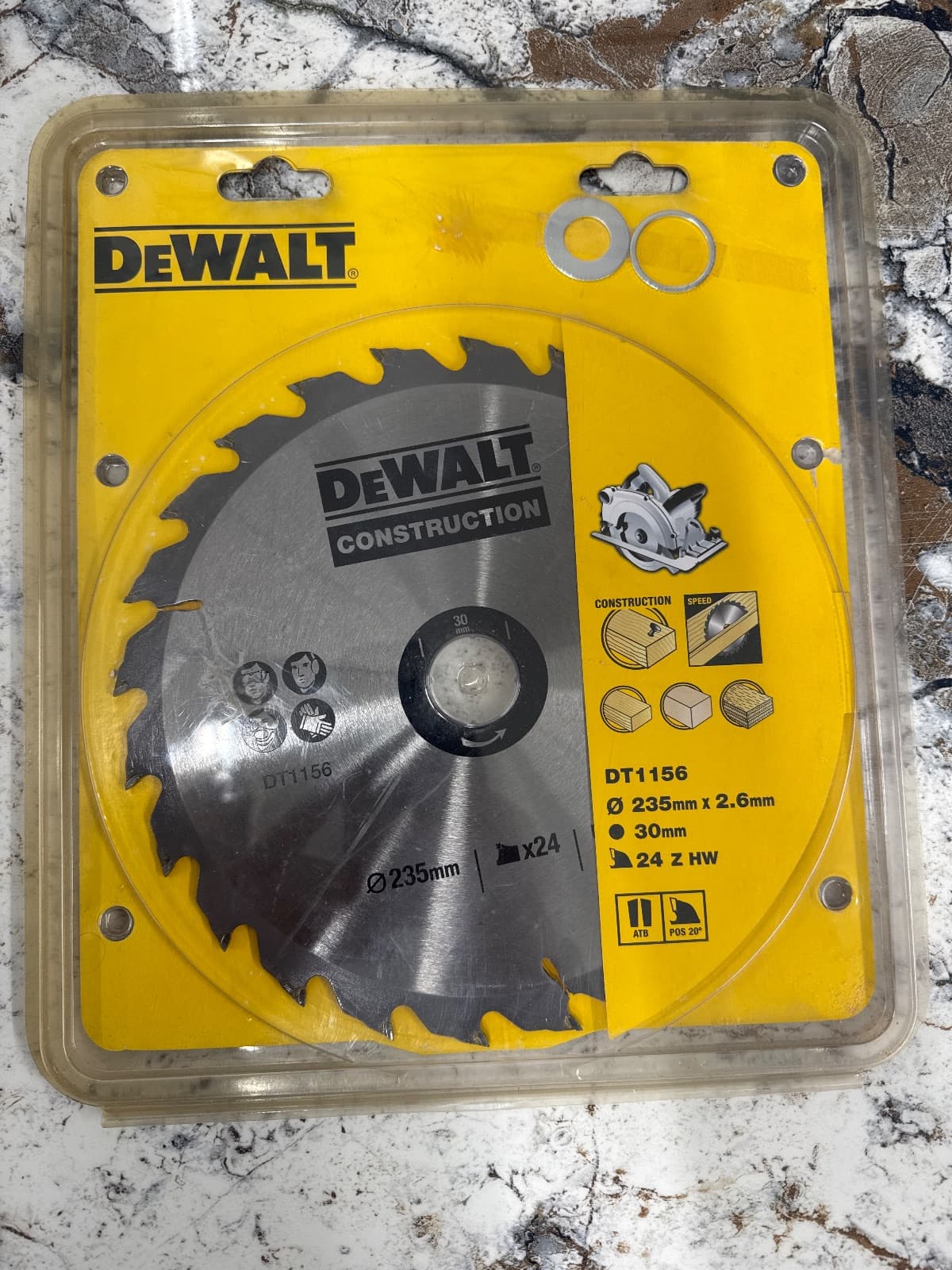 DeWalt 7 1/4" Circular Saw Blade 24T (235mm x 2.6mm) | Wood Cutting